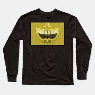 Yellow Tiki Smile Mask! Long Sleeve T-Shirt